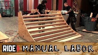 HowTo Build a Skatepark  Quarter Pipe Part 2 Studs and Framing  Manual Labor [upl. by Rednave602]