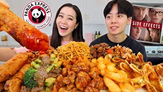 Our PANDA EXPRESS FAVORITES MUKBANG Lo Mein Noodles  Orange Chicken  Honey Walnut Shrimp [upl. by Sukramal]