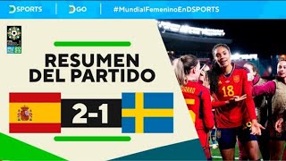 España Vs Suecia • RESUMEN COMPLETO  Goles 21  Mundial Femenino [upl. by Brigitta]