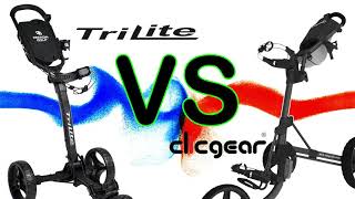 Clicgear Model 35 VS Trilite Golf Push Cart Review [upl. by Regdirb]