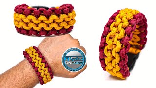 How to Make a Paracord Bracelet Hardcore Conquistador Knot Tutorial [upl. by Acirfa]