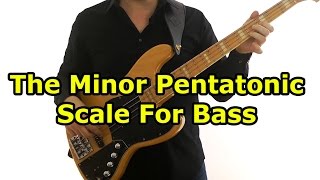 The Minor Pentatonic Scale For Bass Guitar [upl. by Asenej81]