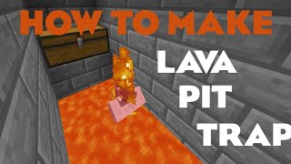 How to make Lava Pit Trap in Minecraft [upl. by Sclater]