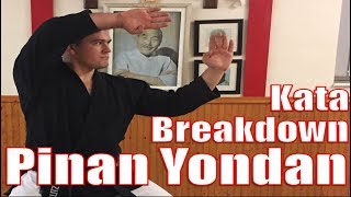 Kata PINAN YONDAN  Breakdown for Beginners [upl. by Tubb702]