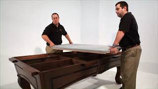 How to assemble and install your Majestic Billiards slate pool table [upl. by Mosera]