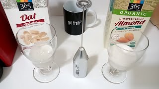 Oat Milk vs Almond Milk part 2 Frothing Test [upl. by Eerdua]