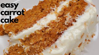 Easy Carrot Cake RecipeHOW TO MAKE MOIST CARROT CAKE  JERENES EATS [upl. by Morehouse381]