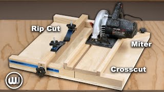 Circular Saw Crosscut amp Rip Jig  Plan Available [upl. by Sliwa719]