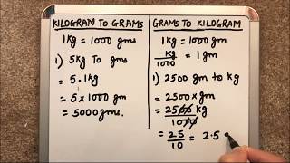 HOW TO CONVERT  KILOGRAMS TO GRAMS AND GRAMS TO KILOGRAMS [upl. by Diandre]