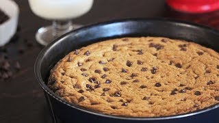 One Skillet Giant Chocolate Chip Cookie  How Tasty Channel [upl. by Lorilyn]