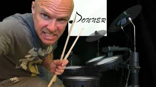 Donner DED 100 Electronic Drum SetAndy Rehfeldt Demo [upl. by Ahseyd826]