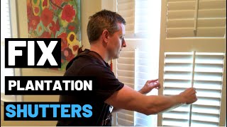 FIX PLANTATION SHUTTERS Broken Louver Pin  4 Plantation Shutter Slat Repair [upl. by Levon]