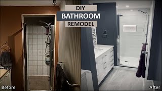 DIY Bathroom Remodel  First Time Renovation for 4000 [upl. by Uhn304]