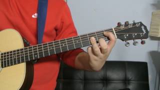 How to play a E Flat Major 7th Chord Guitar Tutorial [upl. by Nepil]