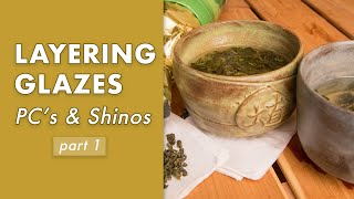 Layering Glazes Potters Choice over Shino glazes  PART 1 [upl. by Anilas614]