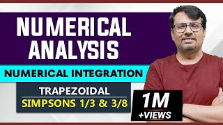 Numerical Integration  Trapezoidal Rule Simpsons 13 amp 38 Rule [upl. by Yerxa]