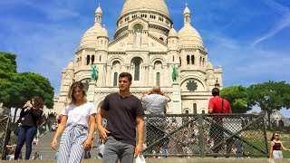 PARIS WALK  SacréCoeur Basilica in Montmartre  France [upl. by Ardnuasak]