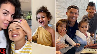 Cristiano Ronaldos Busy Life With Kids and Girlfriend Georgina Rodríguez Unseen VIDEOS 2021 [upl. by Eedebez569]