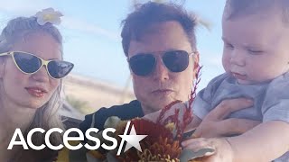 Elon Musk amp Grimes Rare Family Photo w Son [upl. by Cornwell]