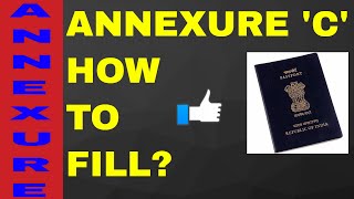 HOW TO FILL ANNEXURE C FOR PASSPORT ALL INFO WITH SAMPAL ON YOUR DEMAND HINDI [upl. by Clauddetta]