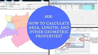 ARCGIS  How to calculate area length and other geometric properties [upl. by Ellainad]