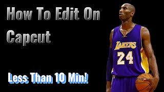 How To Make A Simple Basketball Edit On Capcut [upl. by Atekan]