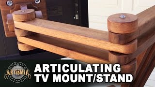 DIY Articulating TV MountStand  Wood Working Using Tools and Machines [upl. by Navnod899]