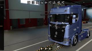 ETS2 Scania Nextgen painted stoneguard and sticker [upl. by Nnaarat]