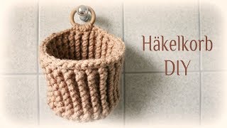 Häkelkorb  DIY  Crochet Basket eng sub [upl. by Ulric]