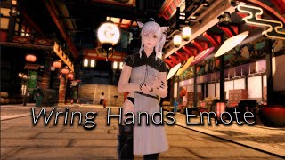 FFXIV Wring Hands Emote 555 [upl. by Nirb]