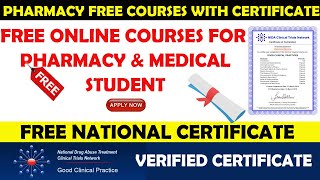 National Level Pharmacy Certificate  Free Online Course for Pharmacy amp Medical Students [upl. by Nancey510]