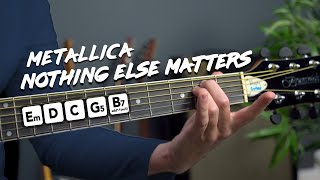 NOTHING ELSE MATTERS Guitar Lesson Tutorial Metallica Fingerstyle Songs [upl. by Mundt]