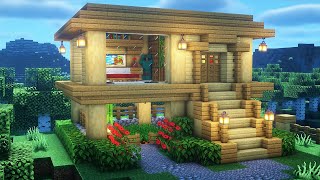 Minecraft  How to Build a House with Birch and Oak  Simple Survival House [upl. by Noffets811]