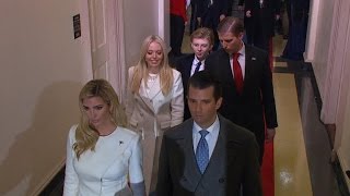 Trump children arrive at swearingin ceremony [upl. by Nov922]