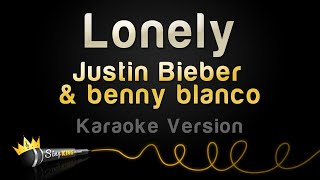 Justin Bieber amp benny blanco  Lonely Karaoke Version [upl. by Ahsyt999]