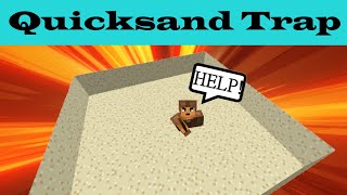 How to make a Quicksand Trap in Minecraft 116119 NO COMMANDS NEEDED [upl. by Carman492]