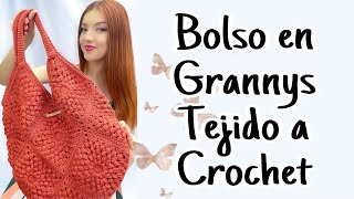 Bolso tejido a crochet en grannys con accesorios SHEINLaManualidades [upl. by Jamesy]