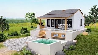 SMALL Farm House Design 65 x 10 Meters 2132 x 328 Feet [upl. by Lennie]