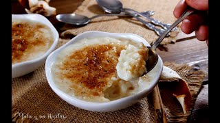 Arroz con leche😋CON AZÚCAR CARAMELIZADA [upl. by Garin]