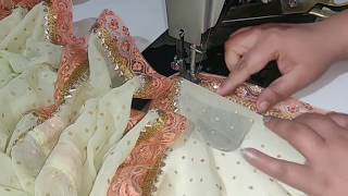 Designer Boutique Style Dupatta Making at home  दुपट्टे की लंबाई बढ़ाने की Easy Trick [upl. by Jedlicka]