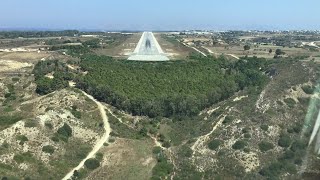 Cockpit View  Visual approach to Kos airport Greece [upl. by Ativahs]