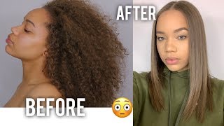 CURLY TO STRAIGHT No Frizz No Damage [upl. by Pega]