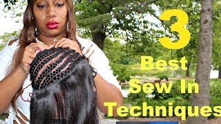 Full Sew in Weave  Hair Tutorial  3 TECHNIQUES [upl. by Sarat]