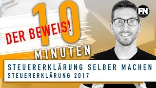 BEWEIS In 10 Minuten Steuererklärung selber machen  Elster ausfüllen Steuererklärung [upl. by Adnohsad]