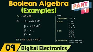 Boolean Algebra Examples Part 1 [upl. by Ahsieyk200]