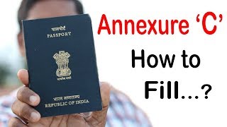 How to Fill Annexure C for Passport  Help in Tamil [upl. by Luamaj488]