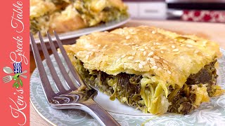 How To Make Vlitopita  Greek Amaranth Pita Pie  Vegetarian Recipes [upl. by Grannie]