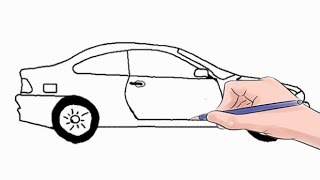 How to Draw a Car Easy Step by Step [upl. by Rabbaj]