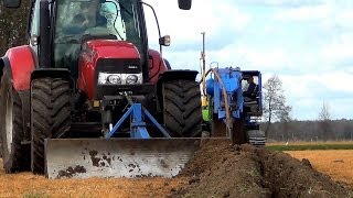 Drainage aanleggen met Inter Drain 1824 T en Case IH Maxxum 125 [upl. by Hintze588]