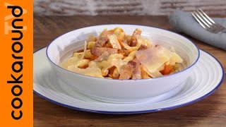 Pasta con zucca pancetta e grana  Primi piatti sfiziosi [upl. by Dorinda255]